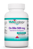 Nutricology Ox Bile 500 mg - Ox Bile Supplements for No Gallbladder, Digestive Enzymes for Liver, Fat Digestion Support - 100 Capsules 1-Pack