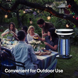 Jinyeda Solar Bug Zapper, Cordless Mosquito Killer Lamp for Indoor and Outdoor, Battery Powered Night Bug Lights Fly Zapper, IP44 Waterproof Mosquito Zapper Perfect for Home, Backyard, Patio, Camping