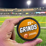 Grinds Coffee Pouches | 6 Cans of Caramel | 18 Pouches Per Can | 1 Pouch eq. 1/4 Cup of Coffee (Caramel)