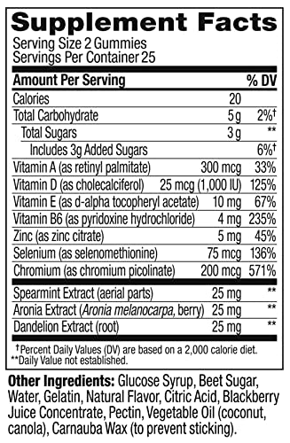 OLLY Flawless Complexion Gummy, Clear and Healthy Skin Support, Vitamins E, A, Zinc, Chewable Supplement, Berry - 50 Count (Pack of 1)