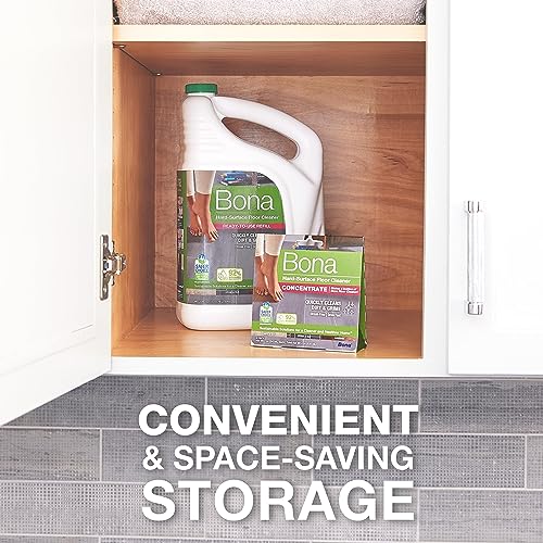 Bona Multi-Surface Floor Cleaner Concentrate, Unscented, 1 fl oz, Pack of 4 (Makes 128 fl oz) - Spray Mop and Spray Bottle Refill - For Use on Stone, Tile, Laminate, and Vinyl Floors