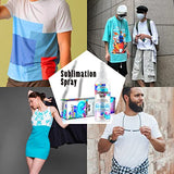 2x100ml Sublimation Spray, Sublimation Coating Spray for All Fabric, Including 100% Cotton, Polyester, Carton, Tote Bag, Pillows, Mugs, Canvas, Quick Dry & Super Adhesion, High Gloss Vibrant Color