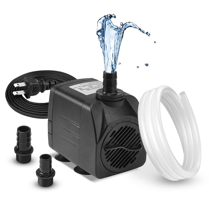 DaToo 400GPH 25W Submersible Water Pump Fountain Pump Ultra Quiet For Aquariums Fish Tank Pond Fountain Statuary Water Feature Hydroponics