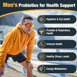 Probiotics for Men, 500 Billion CFUs & 12 Strains, Probiotics for Digestive Health, Men's Probiotic with Turmeric, Cranberry, Goji, for Overall Digestive, Immune Health, Gut & Bloating, 30-Days Supply