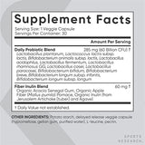 Sports Research Daily Probiotics with Prebiotics, 60 Billion CFU - Vegan Capsules for Gut Health & Digestive Support, Probiotics for Women & Men - Non-GMO Verified & Gluten Free - 30 Count