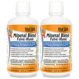 Vital Earth Fulvic Humic Mineral Blend, Vegan Liquid Ionic Trace Minerals, Multimineral Supplement, Fulvic Acid, Trace Mineral Drops, Fulvic Minerals, Mineral Supplements (2 Pack - 32 Fl Oz Ea)