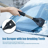 Sutekus Snow Brush Kit Includes Snow Shovel, Ice Scraper, Snow Brush and Car Windshield Snow Cover for Auto Cars SUV Trucks (Silver)