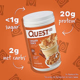 Quest Nutrition Cinnamon Crunch Protein Powder, 20g Protein, 2g Net Carb, 1g Sugar, Low Carb, Gluten Free, 1.6 Pound, 24 Servings