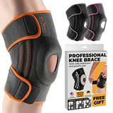 DR. BRACE ELITE Knee Brace with Side Stabilizers & Patella Gel Pads for Maximum Knee Pain Support and fast recovery for men and women-Please Check How To Size Video (Mars, Small)