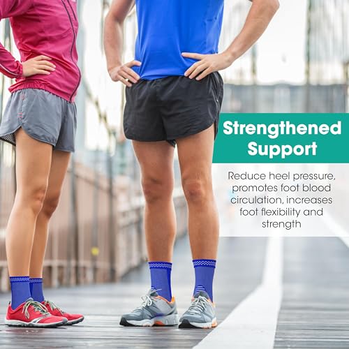 Modvel 2 Pack Ankle Brace Compression Sleeve | Injury Recovery, Joint Pain | FSA or HSA eligible | Achilles Tendon Support, Plantar Fasciitis Foot Socks with Arch Support