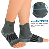 Plantar Fasciitis Sock (6 Pairs) for Men and Women, Compression Foot Sleeves with Arch and Ankle Support (Dark Grey, Small)