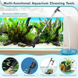 AQQA Aquarium Vacuum Gravel Cleaner Electric Fish & Turtle Tank Water Changer 6 in 1 Multi-Functional Aquarium Cleaning Tools Set for Water Cleaning & Circulation (20W, 320GPH)