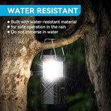 LETMY 4 Pack Camping Lantern, Rechargeable LED Lanterns, Solar Lantern Battery Powered Hurricane Lantern Flashlights with 3 Powered Ways & USB Cable for Emergency, Power Outage, Hurricane Supplies