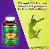 Life's Fortune Multi-Vitamin & Mineral All Natural Energy Source Supplying Whole Food Concentrates - 90 Tabs