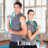 LiBa Back and Neck Massager - Trigger Point Massage Tools for Pain Relief and Self Massage Hook Therapy Handheld Back Neck Shoulder Massager Teal - Gift for Women & Men