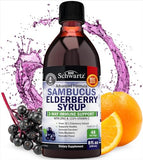 Elderberry Syrup for Kids and Adults - Natural Immune Support with Zinc and Vitamin C Plus 10x Concentrated Sambucus Elderberries - Blueberry Pancake Flavor - Gluten-Free, Non-GMO Multiminerals - 8oz