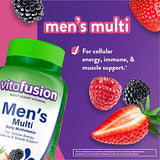 Vitafusion Adult Gummy Vitamins for Men, Berry Flavored Daily Multivitamins for Men with Vitamins A & Extra Strength Vitamin B12 Gummy Vitamins for Energy Metabolism Support