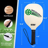 GSE Portable Pickleball Complete Net Set with Professional Pickleball Net, 4 Pickleball Paddles, 6 Pickleballs, Carrying Bag for Outdoor(Green)