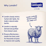 Lantiseptic Moisture Shield Original Skin Protectant – 50% Lanolin Enriched Skin Protectant Barrier Cream for Incontinence – Paraben Free, 3 Jars, 12oz Each