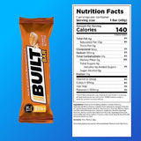 Built Bar 12 Pack High Protein Energy Bars | Gluten Free | Chocolate Covered | Low Carb | Low Calorie | Low Sugar | Delicious Protien | Healthy Snack (Peanut Butter)