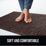 Gorilla Grip Ultra Absorbent Moisture Guard Doormat, Absorbs Up to 6 Cups of Water, Stain and Fade Resistant, Spiked Rubber Backing, All Weather Mats Capture Dirt, Indoor Outdoor, 47x35, Coffee