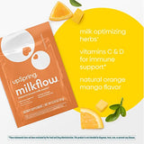 UpSpring Milkflow Immune Support Breastfeeding Supplement Drink Mix with Fenugreek | Orange Mango Flavor | Lactation Supplement to Support Breast Milk Supply* | 16 Drink Mixes