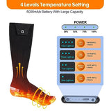 Heated Socks, Heated Socks for Women Men, 5000mAh Rechargeable Electric Heated Socks Up to 8 Hours, Washable Winter Warm Socks for Outdoors Work Fishing Hunting Skiing Riding Camping (Unisex-Adult)