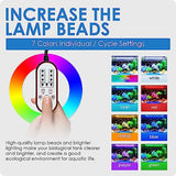 Gamalta Aquarium Light, 26W 24/7 Lighting Cycle, Sunrise/Daylight/Moonlight Mode and Custom Mode with Expandable Bracket, Adjustable Timer and 7 Color Brightness for 30~36IN Fish Tank