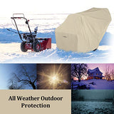 Snow Thrower Cover, Heavy Duty 600D Oxford Fabric Snow Blower Cover All Weather Premium Waterproof Dustproof UV Protection Fit Most Electric Two-Stage Snow Blowers (51.2"L x 33.1"W x 40.2"H)