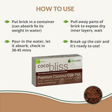 Coco Bliss Coco Coir - Compressed Coco Coir Bricks with Low EC and pH Balance - High Expansion Coco Fiber for Herbs, Flowers, Planting - OMRI Listed Renewable Coconut Soil (650 Grams, 6 Bricks)