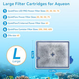 Esctabalt Large Filter Cartridges for Aqueon Replacement (L-12Pack)