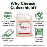 Cedarcide Cedarshield (1 Gallon) | Non-Toxic Wood Treatment and Stabilizer | Protects Wood from Moisture and Decay