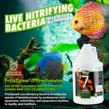 Fritz Aquatics FritzZyme 7 Live Nitrifying Bacteria Naturally Removes Amonia & Nitrite for Freshwater Fish (1-Gallon)