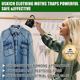 USKICH Clothes Moth Traps with Strength Pheromones |Sticky Glue Trap for Closets and Carpet Moths