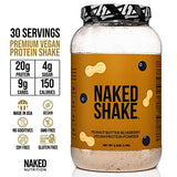 NAKED nutrition Naked Shake - Peanut Butter Blueberry Protein Powder, Plant Based Protein with Mct Oil, Gluten-Free, Soy-Free, No Gmos Or Artificial Sweeteners - 30 Servings
