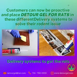 DETOUR Gel for Rats | Professional Grade Rat Mice Repellent | 10 oz Caulking Tube | NSF-Approved for Food Preparation Areas | Protects Car Engine Wires & Outdoor Grills from Rodents | Toxin-Free
