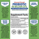 Daily Probiotic Supplement 40 Billion CFU - Gut Health Complex with Astragalus and Lactobacillus Acidophilus Probiotic for Women and Men - Shelf Stable Pre and Probiotics for Digestive Health 120 ct