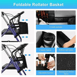 supregear Rollator Basket, Large Capacity Rollator Walker Accessories Organizer Bag with Multiple Pockets, Folding Rolling Walker Universal Waterproof Storage Bag, Rollator Accessories for Seniors