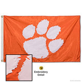 Clemson Tigers Embroidered and Stitched Nylon Flag