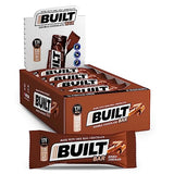 BUILT Bar Protein Bar - 12 Count, High Protein Energy Bars, Gluten Free, Chocolate Covered, Low Carb, Low Calorie, Low Sugar, Delicious Protein, Healthy Snack - Packaging May Vary (Double Chocolate)