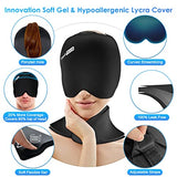 ComfiTECH Ice Hat for Migraine & Headache Relief - Gel Pack Wrap for Neck & Cervical Pain - Sinus, Stress & Surgery Recovery Care Package