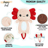 Axolotl Microwavable Unscented 1.5 lbs Heating Pad For Women And Kids- Cute Soft Cozy Pillow Plush Heatable Warm Stuffed Animals- Kawaii Hot And Cold Plushie Food Toy- Axolotl Gifts For Girls And Boys