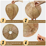 GWHOLE 4 Pack Wasp Nest Decoy Hanging Fake Wasp Hornets Yellow Jackets Nest for Garden Outdoor…