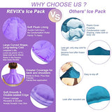 REVIX Shoulder Ice Pack for Injuries Reusable Gel Large Neck Shoulder Ice Pack Wrap for Upper Back Pain Relief, Swelling, Bruises, and Sprains, Purple