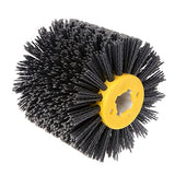 YKLP 5 Inch Abrasive Nylon Drawing Wheel,Drum Burnishing Brush for Wooden Furniture Floor Polishing 120 Grit