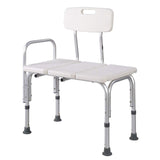 MedMobile® Bathtub Transfer Bench/Bath Chair with Back, Wide SEAT, Adjustable SEAT Height, Sure-GRIPED Legs, Lightweight, Durable, Rust-Resistant Shower Bench