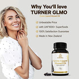 TURNER New Zealand Green Lipped Mussel Oil, 53x Higher Potency with UAF1000+ Super Antioxidant for Superior Joint Comfort & Mobility, No Fishy Aftertaste, 1 Bottle, 60 Softgels