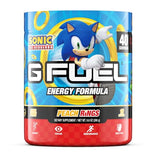 G fuel Sonic Energy Powder, Sugar Free, Clean Caffeine Focus Supplement, Water Mix, Peach Ring Candy Flavor, Focus Amino, Vitamin + Antioxidants Blend - 9.8 oz (40 Servings)