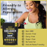 Premium Collagen Peptides Powder, 30 Sticks Travel Packets(Type I, III), Unflavored Collagen Protein Powder to Go, Hydrolyzed Collagen Peptides for Skin Hair Nail Joint, 10g per Serving, Paleo & Keto