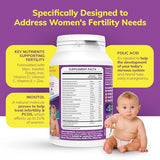 Conceive Plus Womens Fertility Support - Prenatal Vitamin with Vitamin C & D, Female Fertility Formula for Conception, 60 Capsules - 30 Day Supply